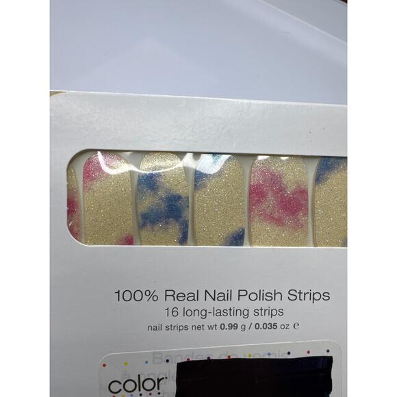 Color Street Other - NWT Color Street “Precious Gift” Glittery Pink Blue Watercolor Nail Strips